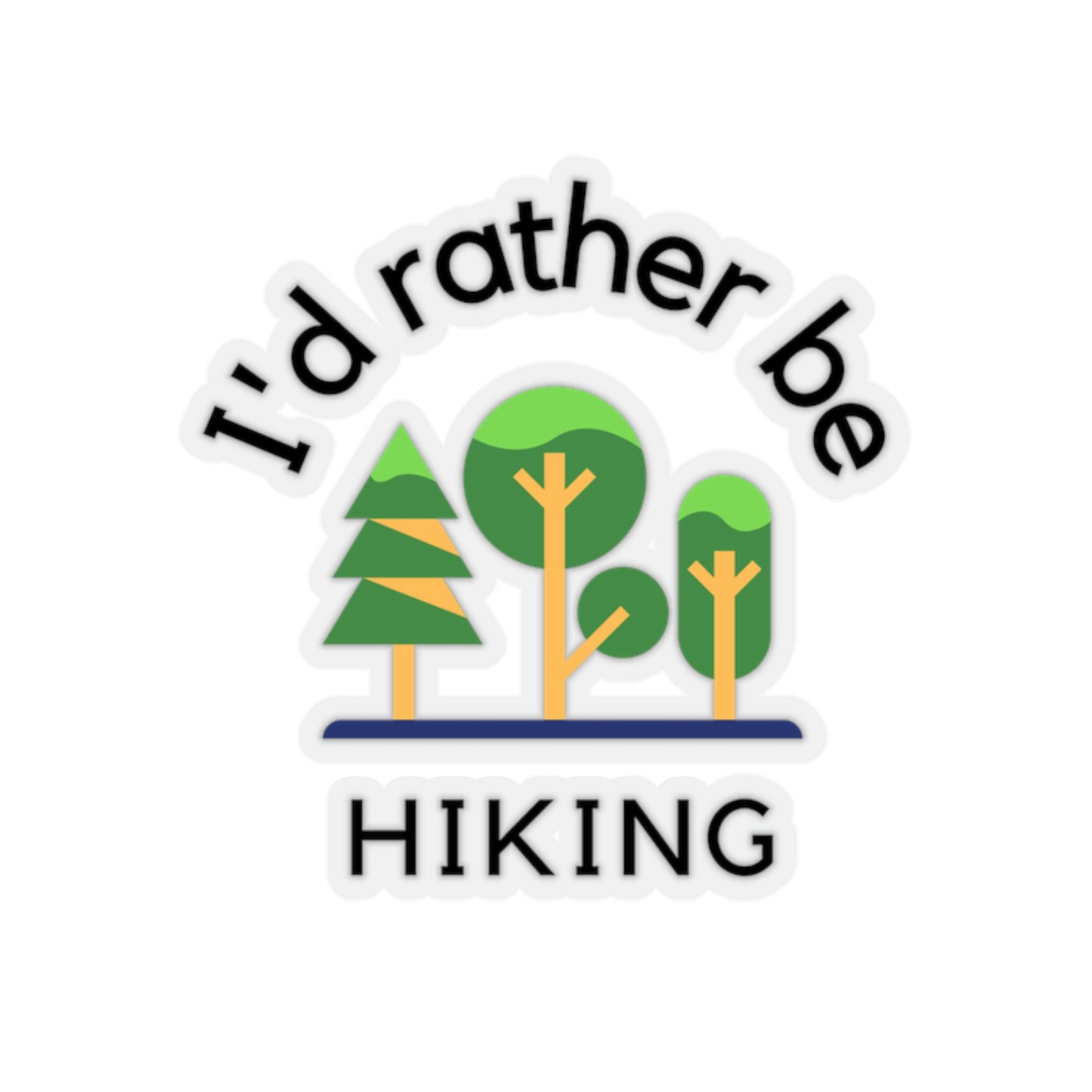 Vinyls sticker with trees on a white background.