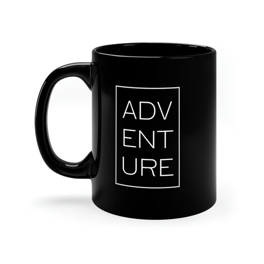 Adventure Ceramic Coffee Mug - Black